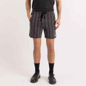 NEW BANKS JOURNAL pathway stripe elastic walkshort in black